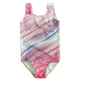 Girls Pink Purple Multicolor Leotard Size Medium 8 (140)